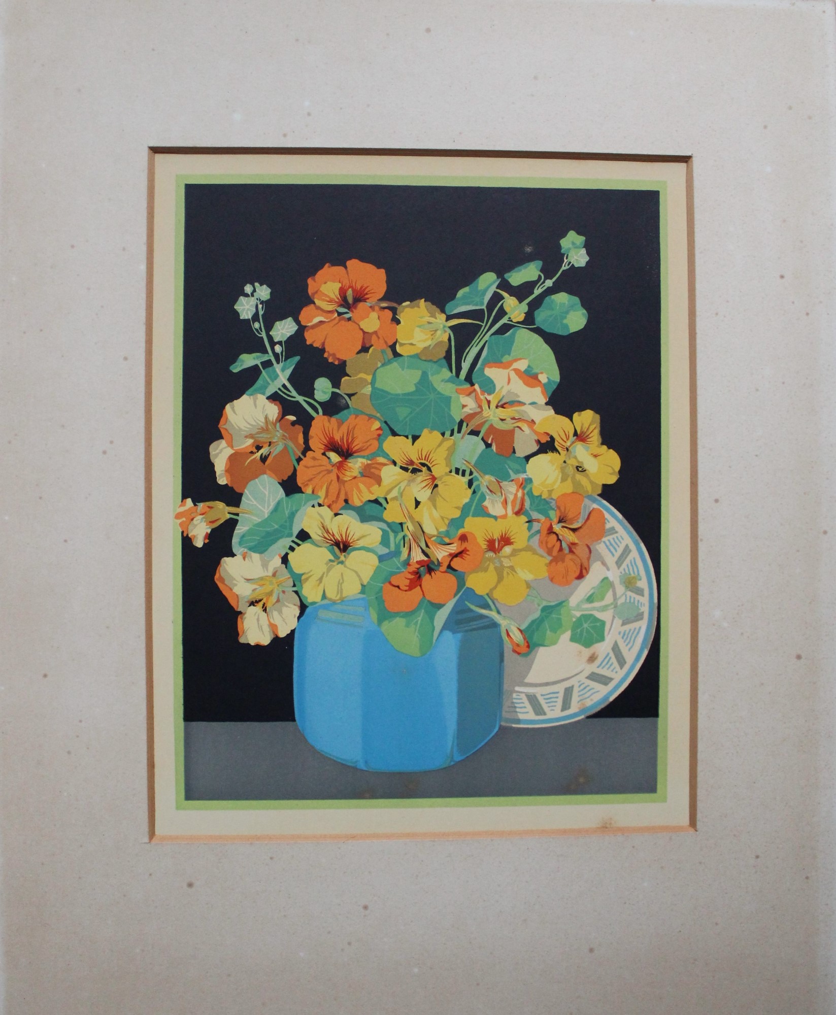 John Hall Thorpe. 1920 circa. Flowerpot and Plate - Art and Bargains