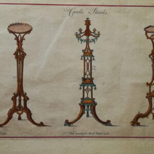 Thomas Chippendale – Design for “Candle Stands”  1753 – 1761