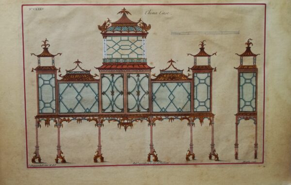 Thomas Chippendale - Design for" China Case" 1753 - 1761