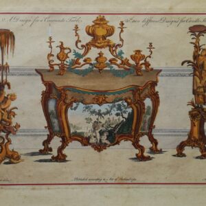 Thomas Chippendale – Design for “Commode Table”  1753 – 1761