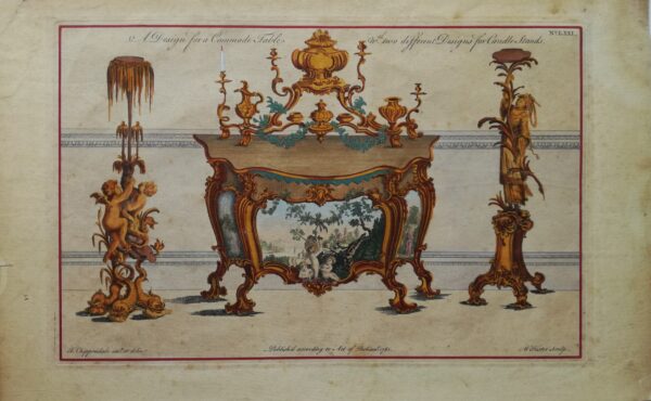 Thomas Chippendale - Design for" Commode Table" 1753 - 1761