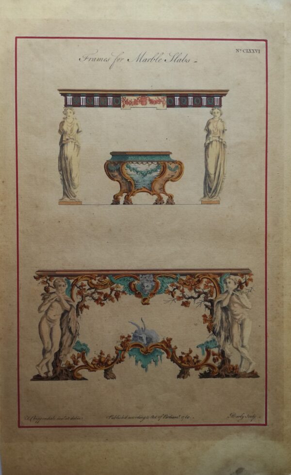 Thomas Chippendale - Design for" Marble Slabs" 1753 - 1761