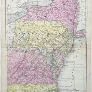 1852 Middle States by Augustus Mitchell
