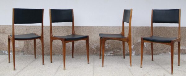 Carlo De Carli Designer. Four chairs mod."693" per CASSINA 1959. Italian design.