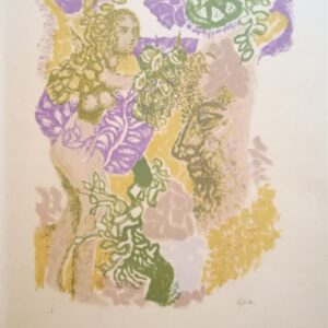 Nikos Ghika “Eva” – Lithograph 1972.  Extracted From Portfolio “Lyrica”