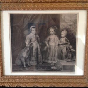 Portrait of the three sons of Charles I Prince of Wales. After A. Vandick. 1800s