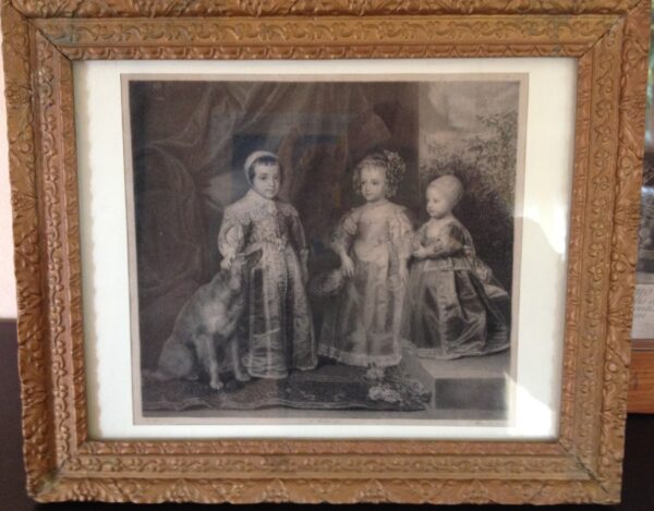 Portrait of the three sons of Charles I Prince of Wales. After A. Vandick. 1800s