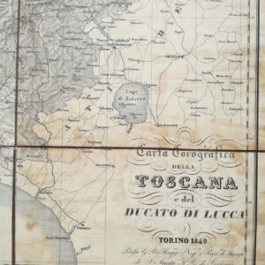 Chorographic Map of Tuscany  and Duchy of Lucca 1849