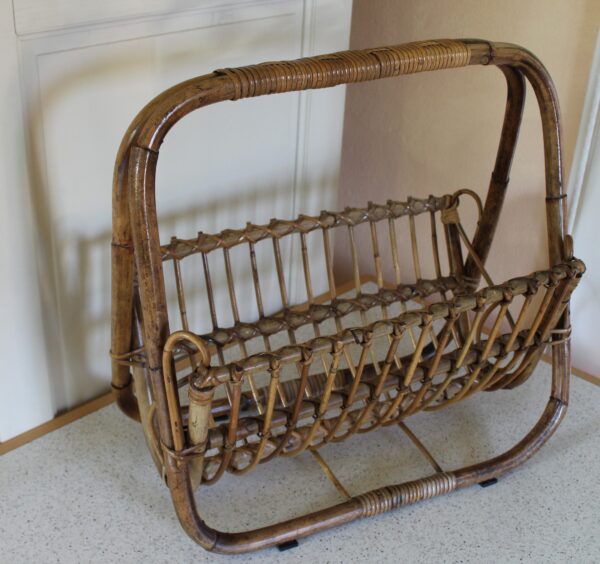 Wicker Magazine Rack - Franco Albini, Designer - 1960 circa