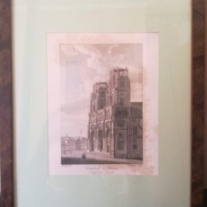 Cathedrale d’Orleans – Dep.t Loiret.  Etching by Baugean, XIX Century.