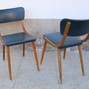 Pair of french vintage chairs 1950s. Gondola Style