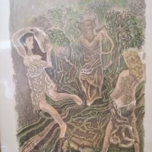 Nikos Ghika -“Women Dancing”- Lithograph 1972.  Extracted From Portfolio “Lyrica”