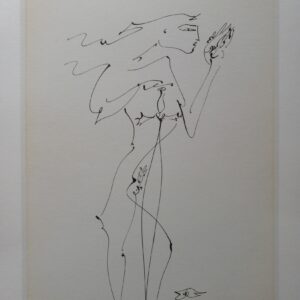Andrè Masson – “Jeune fille à l’epee” – 1960  Lithography