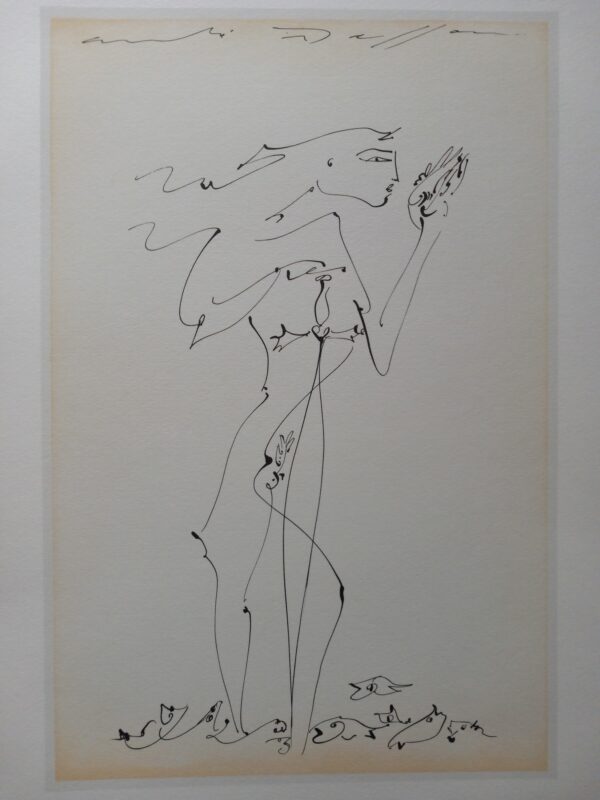 Andrè Masson - "Jeune fille à l'epee" - 1960 Lithography