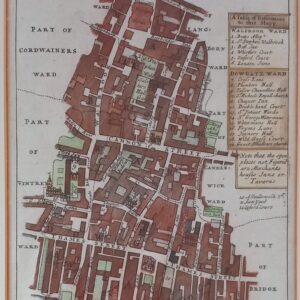 Old Plain of  Walbrook Ward and Dowgate Ward – London 1754 –