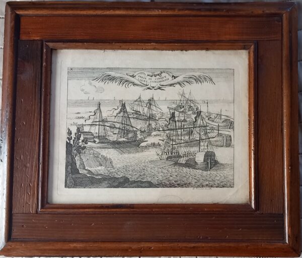 Naval battles - Lot of two etchings - Hubert Vincent - 1701